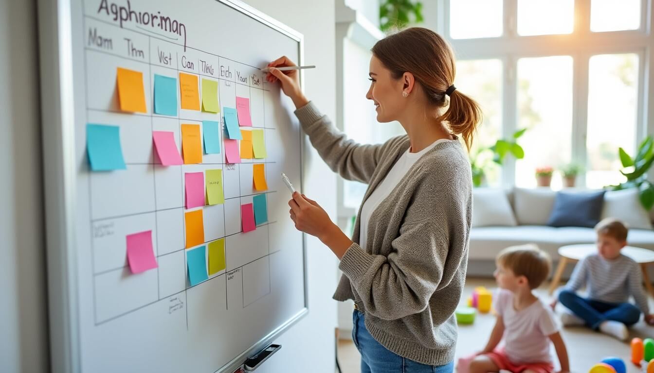 Découvrez des conseils pratiques pour les mamans afin de gérer l'organisation quotidienne, alléger la charge mentale et retrouver un équilibre de vie harmonieux.