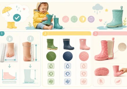 découvrez nos conseils pour choisir les bottes de pluie parfaites pour bébé, en sélectionnant la bonne taille et la matière adaptée pour assurer confort et protection.
