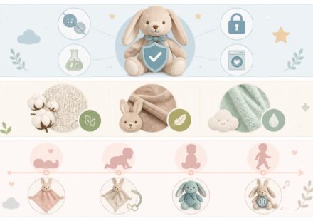 Choisir le doudou de bébé : sécurité, matière et nos conseils selon l’âge découvrez comment choisir le doudou idéal pour votre bébé en alliant sécurité et matières adaptées. nos conseils pratiques selon l'âge pour un compagnon tout douillet et sûr.