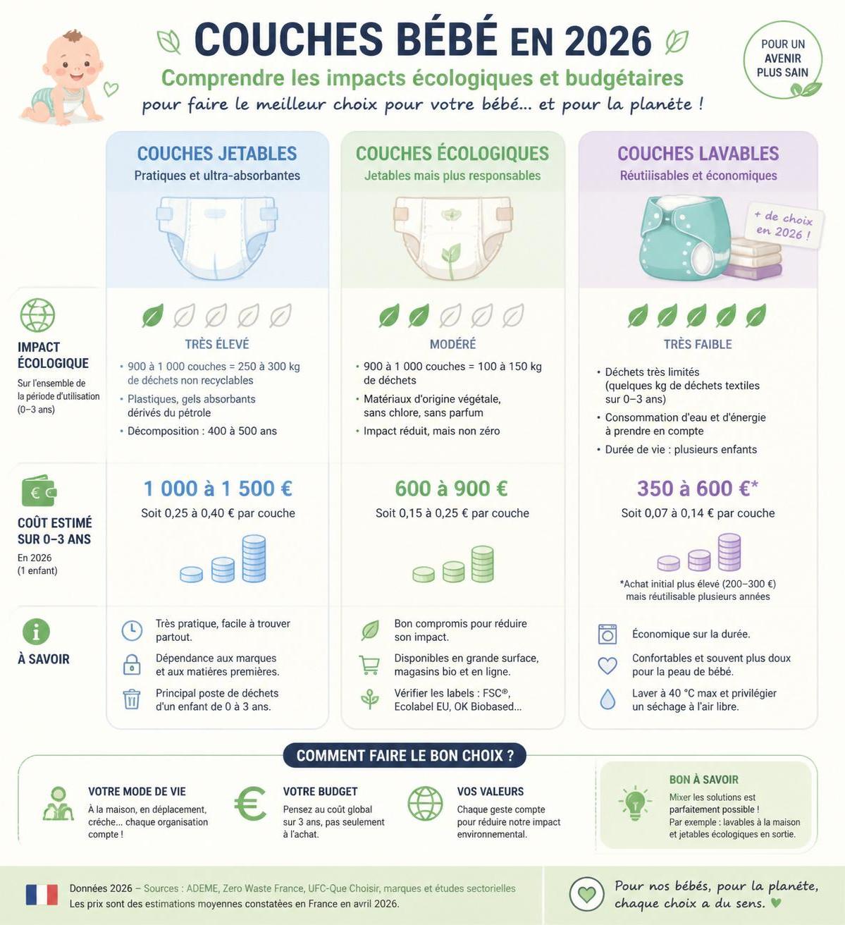 découvrez notre comparatif détaillé des couches bébé pour choisir la meilleure marque adaptée à votre budget et aux besoins de votre bébé.