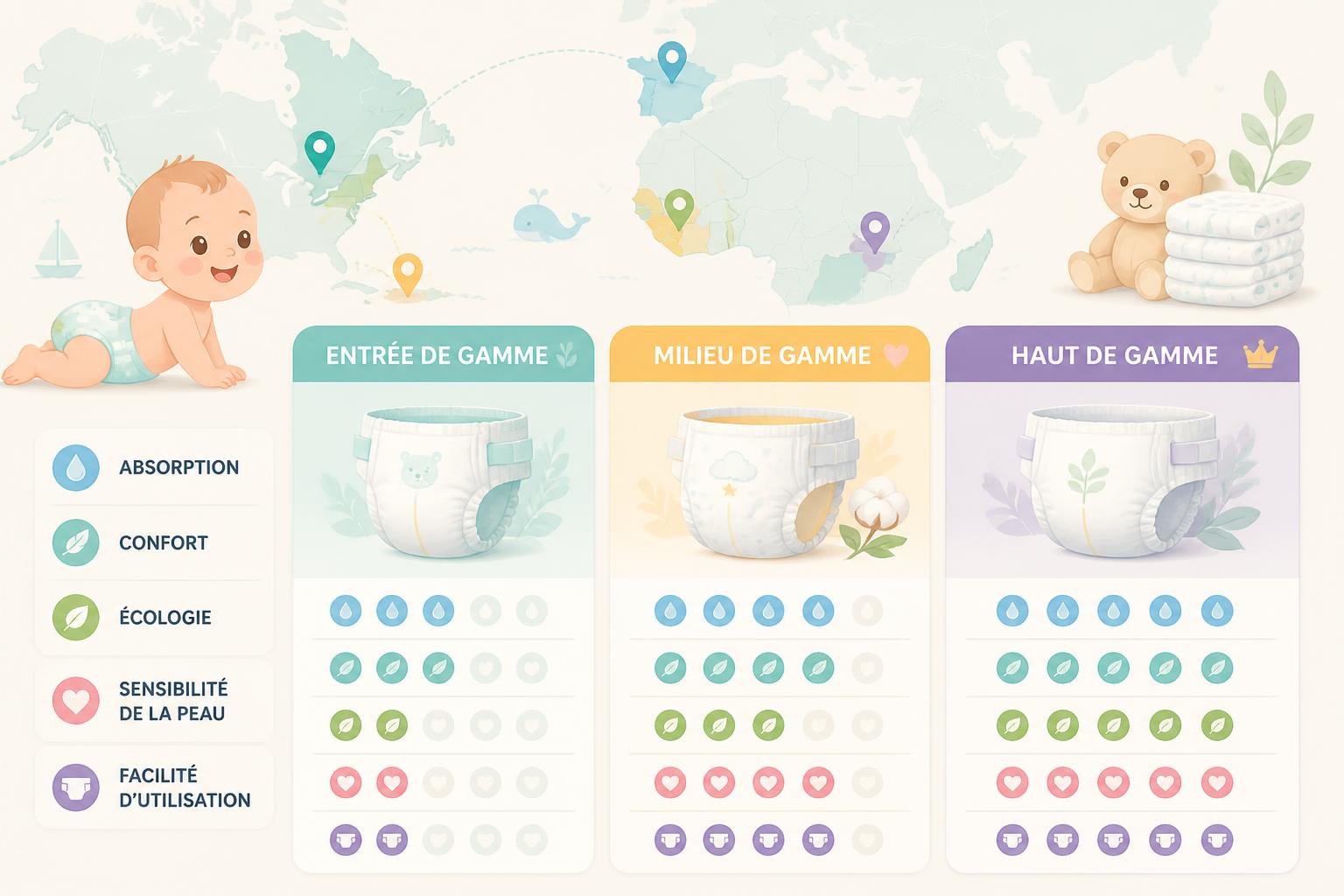 Couches bébé : notre comparatif pour trouver la meilleure marque selon le budget découvrez notre comparatif des meilleures marques de couches bébé, adapté à tous les budgets, pour faire le meilleur choix et assurer le confort de votre enfant.