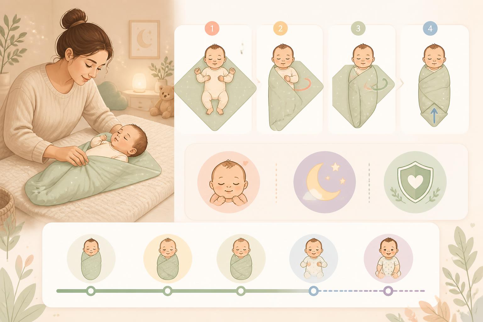 Emmailloter son bébé : la technique pas à pas, bienfaits et jusqu’à quel âge découvrez comment emmailloter votre bébé étape par étape, les bienfaits de cette technique apaisante, et jusqu'à quel âge il est recommandé de l'utiliser pour assurer confort et sécurité.