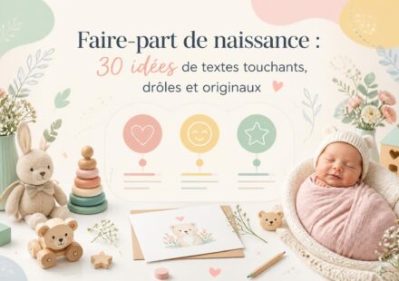 Faire-part de naissance : 30 idées de textes touchants, drôles et originaux découvrez 30 idées de textes pour faire-part de naissance, alliant émotion, humour et originalité, pour annoncer l'arrivée de bébé de manière unique et mémorable.