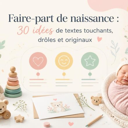 découvrez 30 idées de textes pour faire-part de naissance, alliant émotion, humour et originalité, pour annoncer l'arrivée de bébé de manière unique et mémorable.