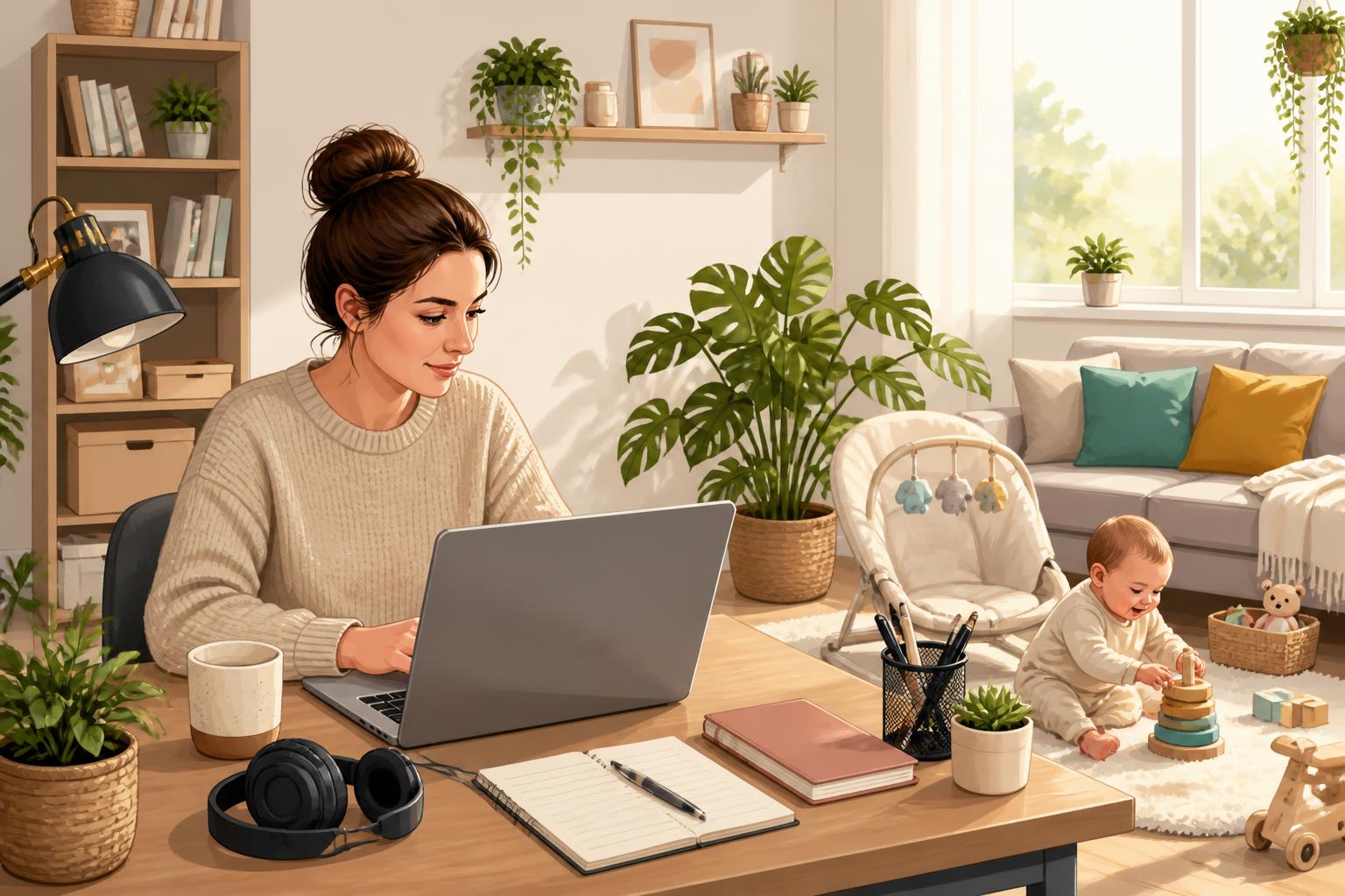 Les métiers en ligne pour mamans : gagner sa vie depuis chez soi avec un bébé découvrez les métiers en ligne adaptés aux mamans pour gagner sa vie depuis chez soi tout en s'occupant de bébé. conseils et astuces pour concilier travail et maternité.