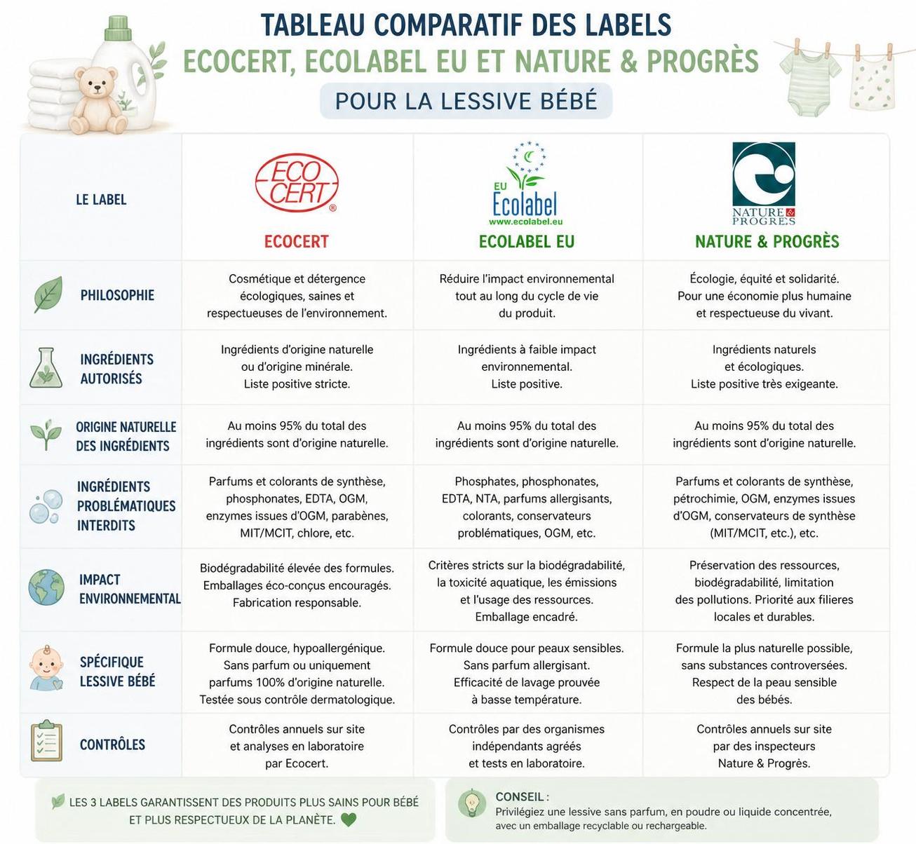 découvrez comment choisir la lessive idéale pour bébé et les formules sans risque pour protéger sa peau sensible au quotidien.