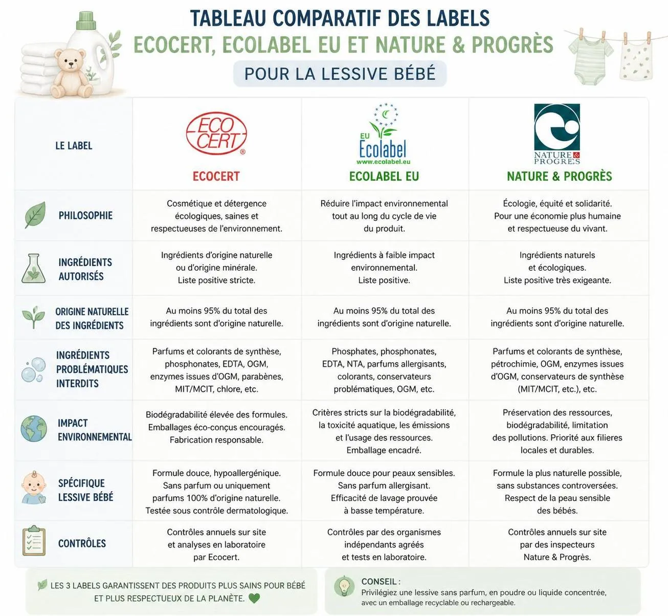 découvrez comment choisir la lessive idéale pour bébé et les formules sans risque pour protéger sa peau sensible au quotidien.