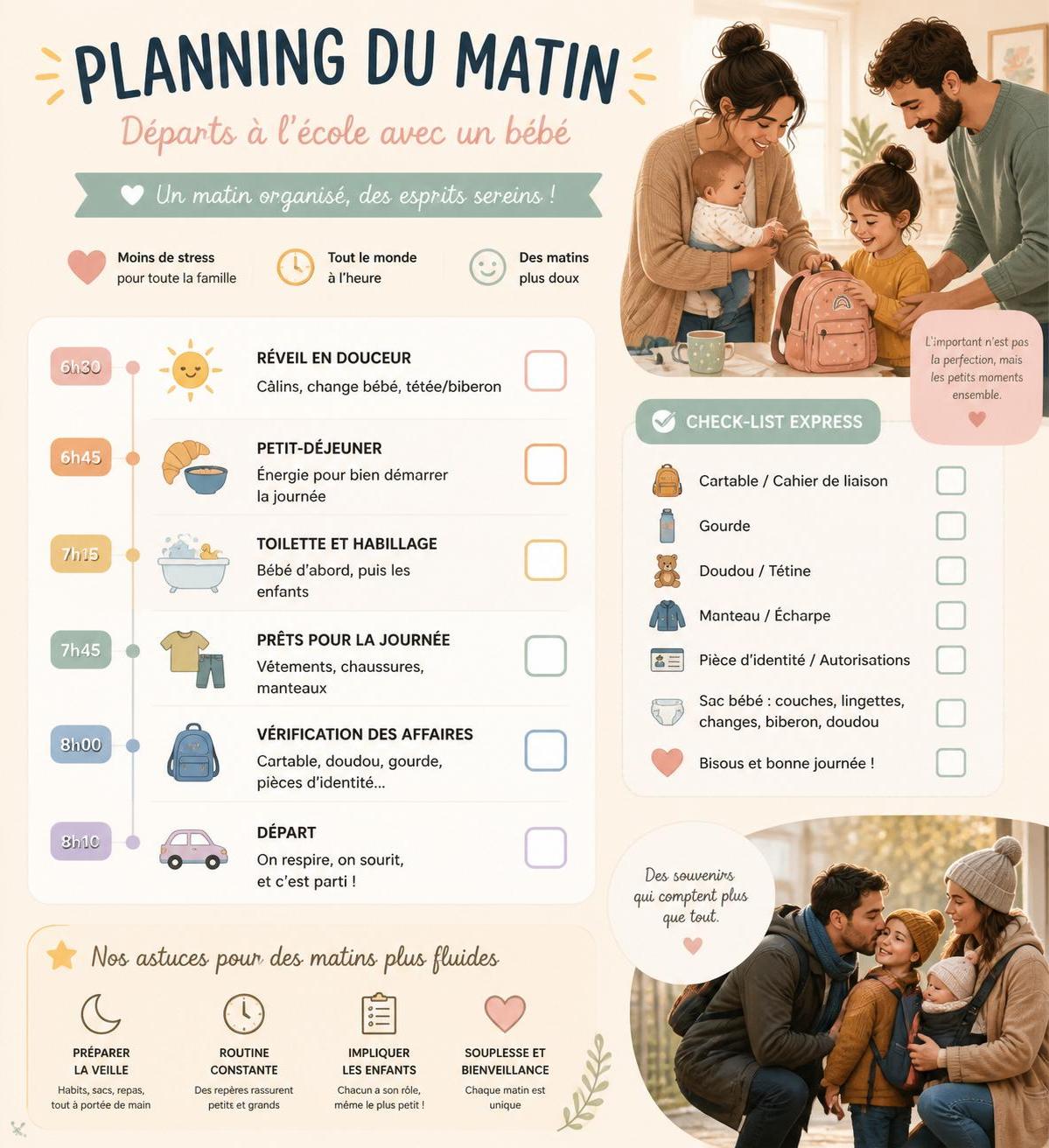 découvrez des astuces pratiques pour organiser vos matins avec l'école et bébé, afin de vivre des réveils sereins et efficaces en toute simplicité.