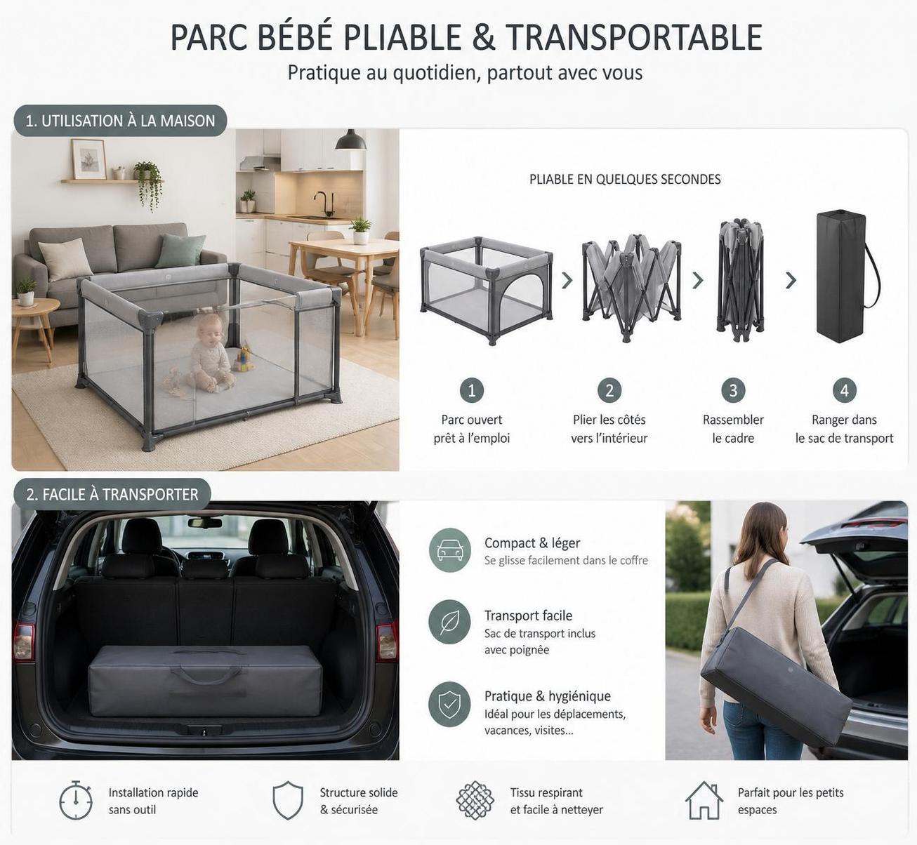 découvrez notre guide 2026 pour choisir le meilleur parc bébé pliable adapté aux petits espaces, alliant praticité, sécurité et confort pour votre enfant.
