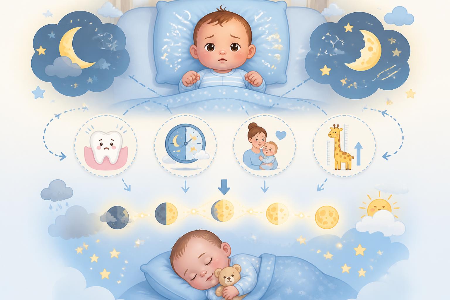 Régression du sommeil de bébé : pourquoi ça arrive et comment s’en sortir découvrez pourquoi la régression du sommeil de bébé survient, ses causes principales et les meilleures stratégies pour aider votre enfant à retrouver un sommeil paisible.