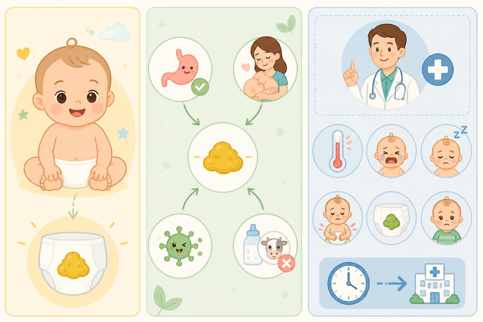 Selles jaunes chez bébé : ce que ça signifie vraiment et quand consulter découvrez ce que signifient les selles jaunes chez bébé, les causes possibles et les signes qui nécessitent une consultation médicale pour assurer la santé de votre enfant.