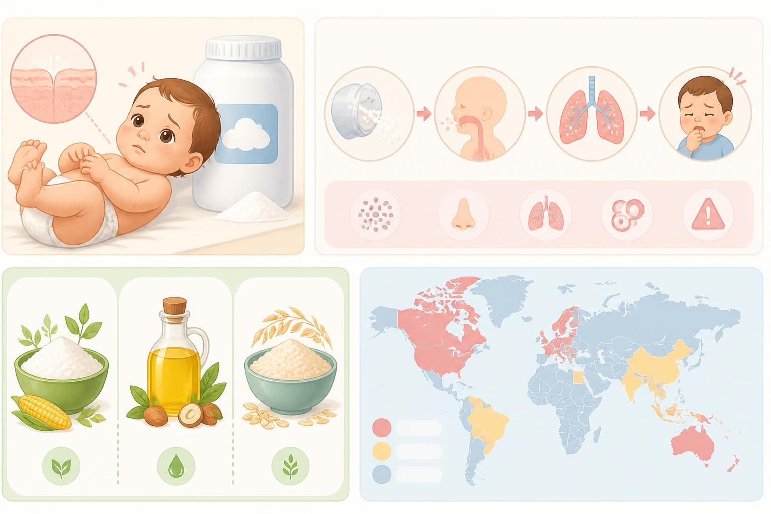 découvrez pourquoi les pédiatres déconseillent l'utilisation du talc pour bébé et explorez des alternatives naturelles sûres pour prendre soin de la peau délicate de votre enfant.