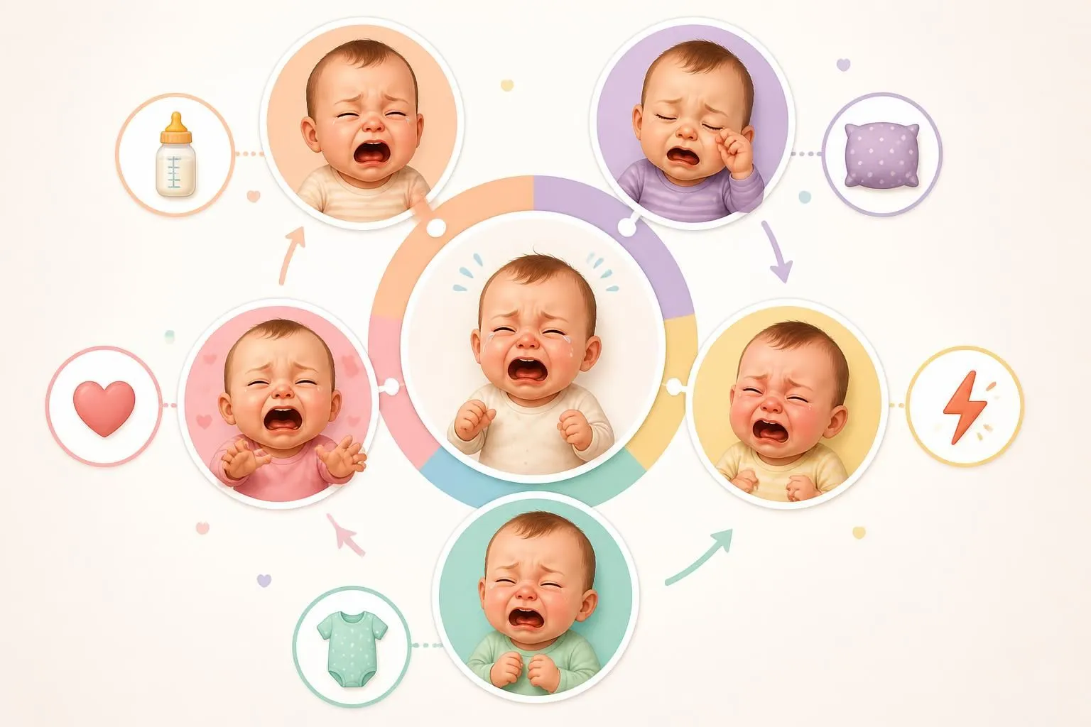 découvrez comment reconnaître et comprendre les différents pleurs de votre bébé, et apprenez à y répondre efficacement pour apaiser votre enfant même lorsqu'il pleure sans raison apparente.