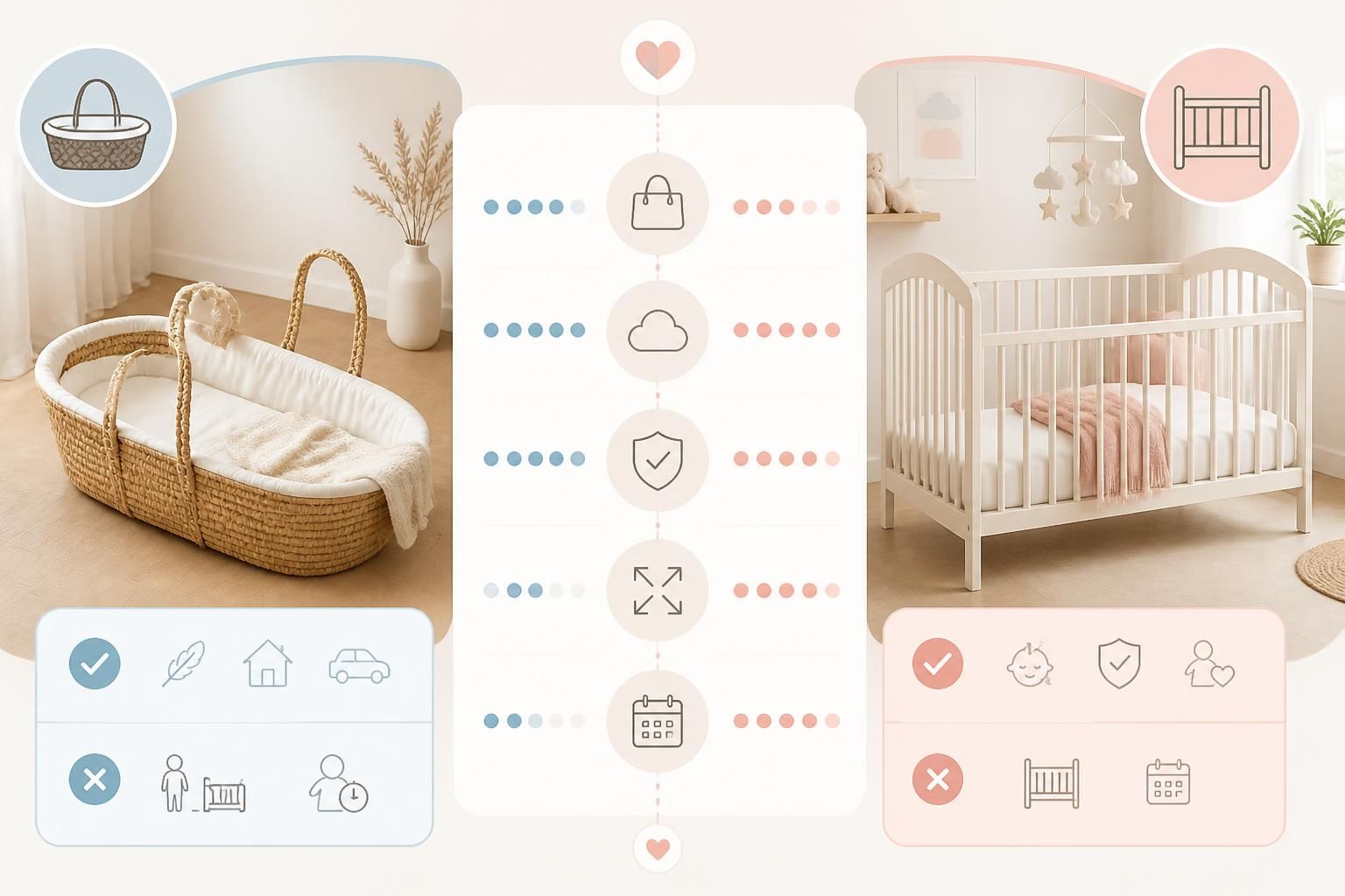 découvrez les avantages du couffin et du berceau pour les premières semaines de bébé afin de faire le meilleur choix pour son confort et sa sécurité.