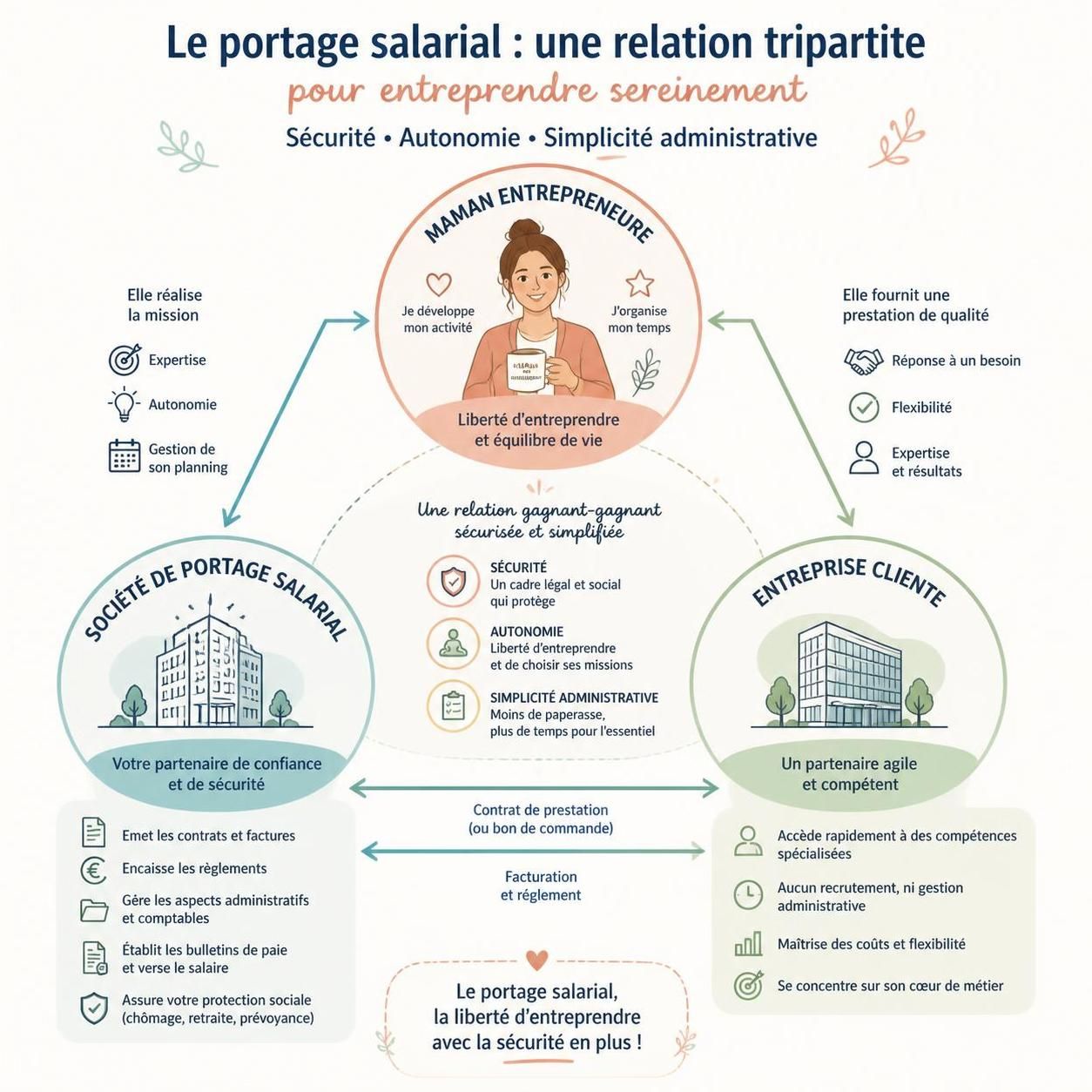 découvrez le portage salarial, la solution sécurisante pour les mamans souhaitant entreprendre en toute sérénité et concilier vie professionnelle et familiale.