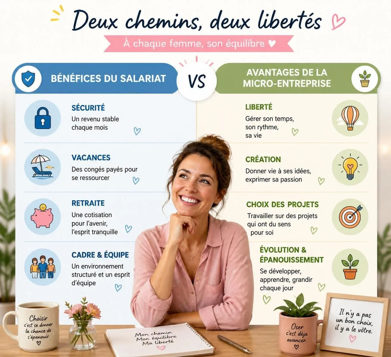 découvrez quel statut choisir entre micro-entrepreneur et salariée pour concilier travail et vie de maman à votre rythme.