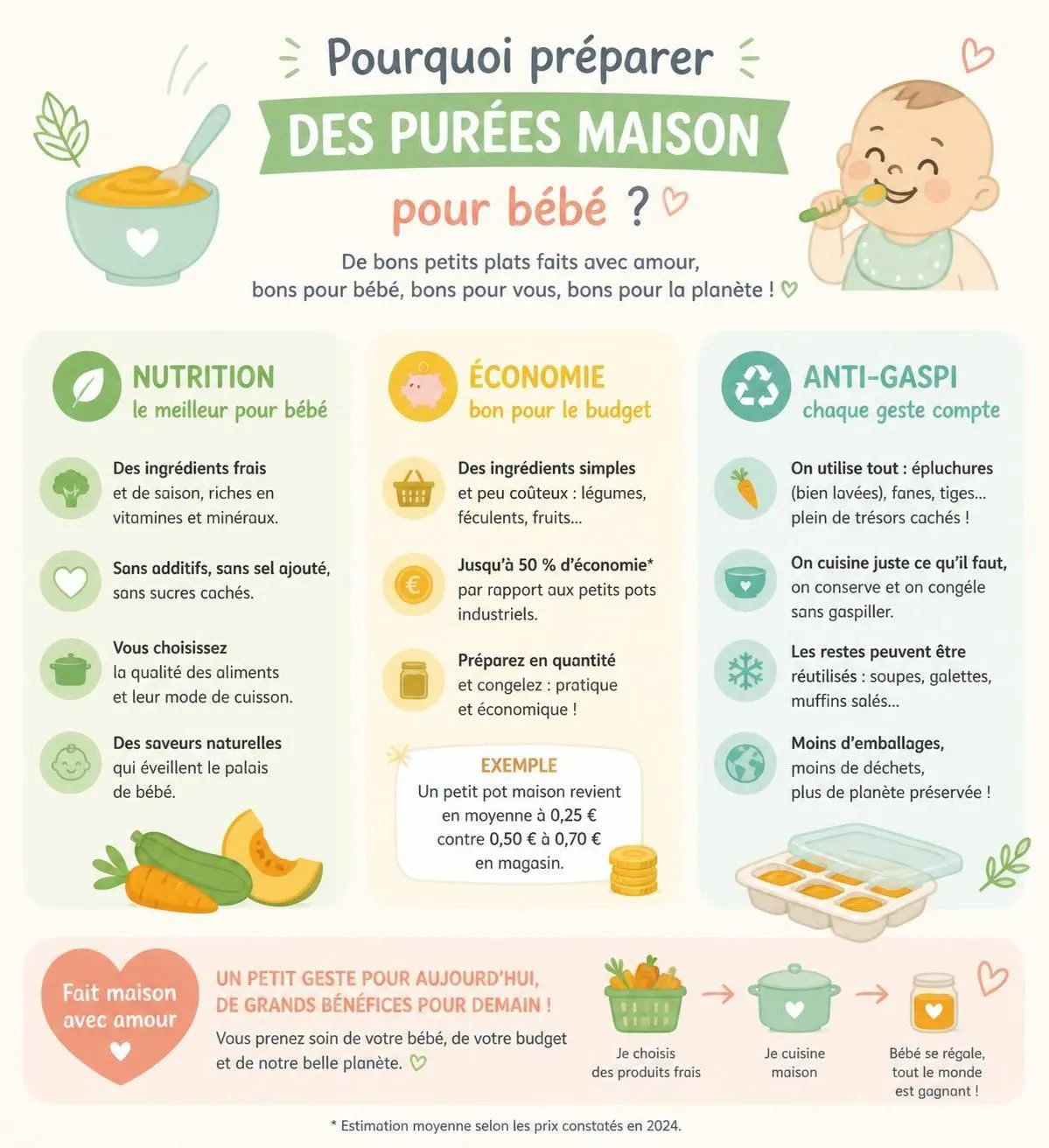 découvrez nos astuces anti-gaspillage pour préparer des purées maison savoureuses et équilibrées pour bébé, tout en évitant le gaspillage alimentaire.