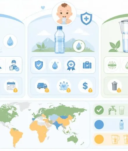 découvrez les conseils des pédiatres pour choisir l'eau idéale à donner à votre bébé : eau du robinet, en bouteille ou filtrée, pour garantir sa santé et son bien-être.