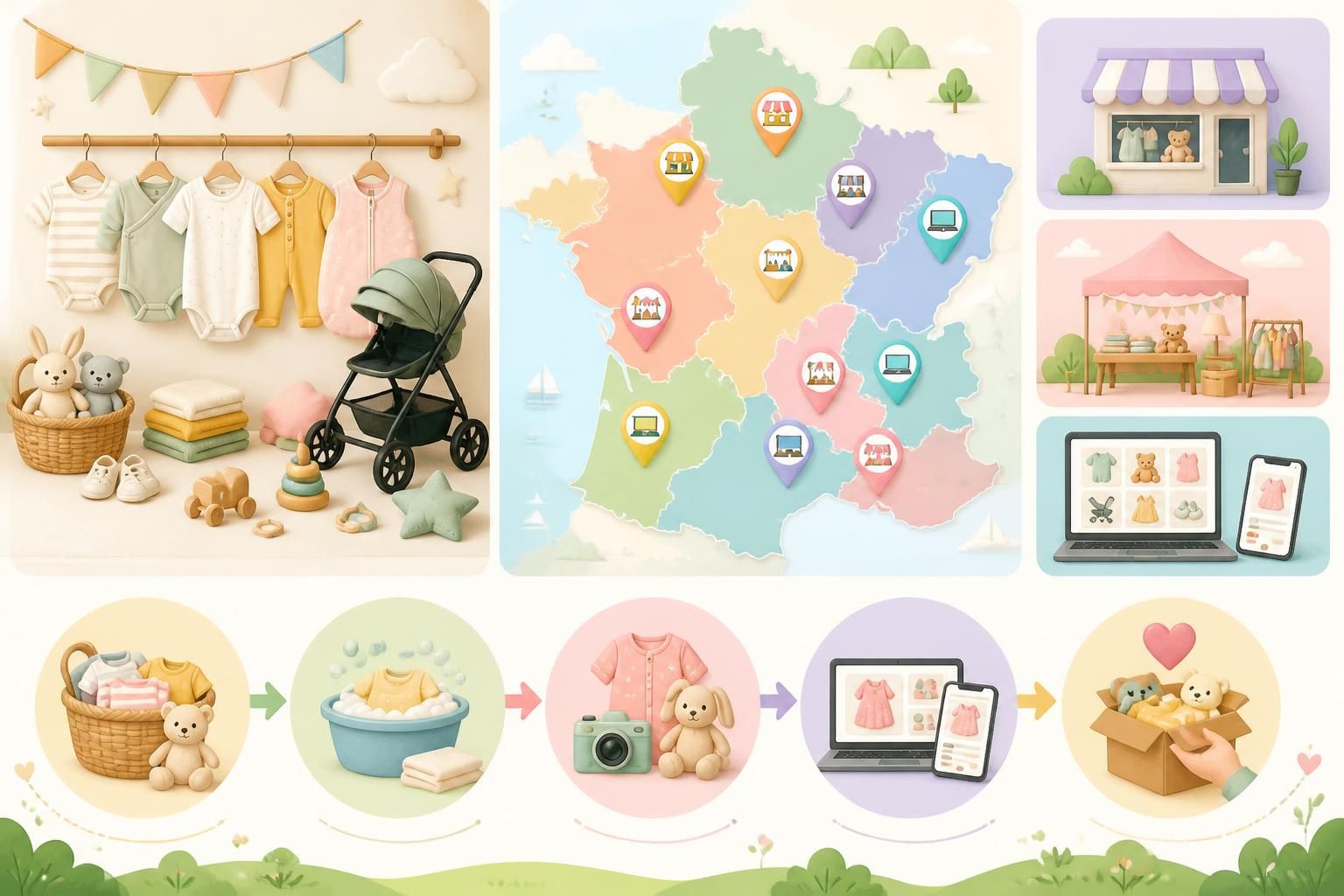 découvrez où et comment revendre facilement les vêtements et affaires de bébé, avec un guide des meilleures plateformes pour une revente efficace et sécurisée.
