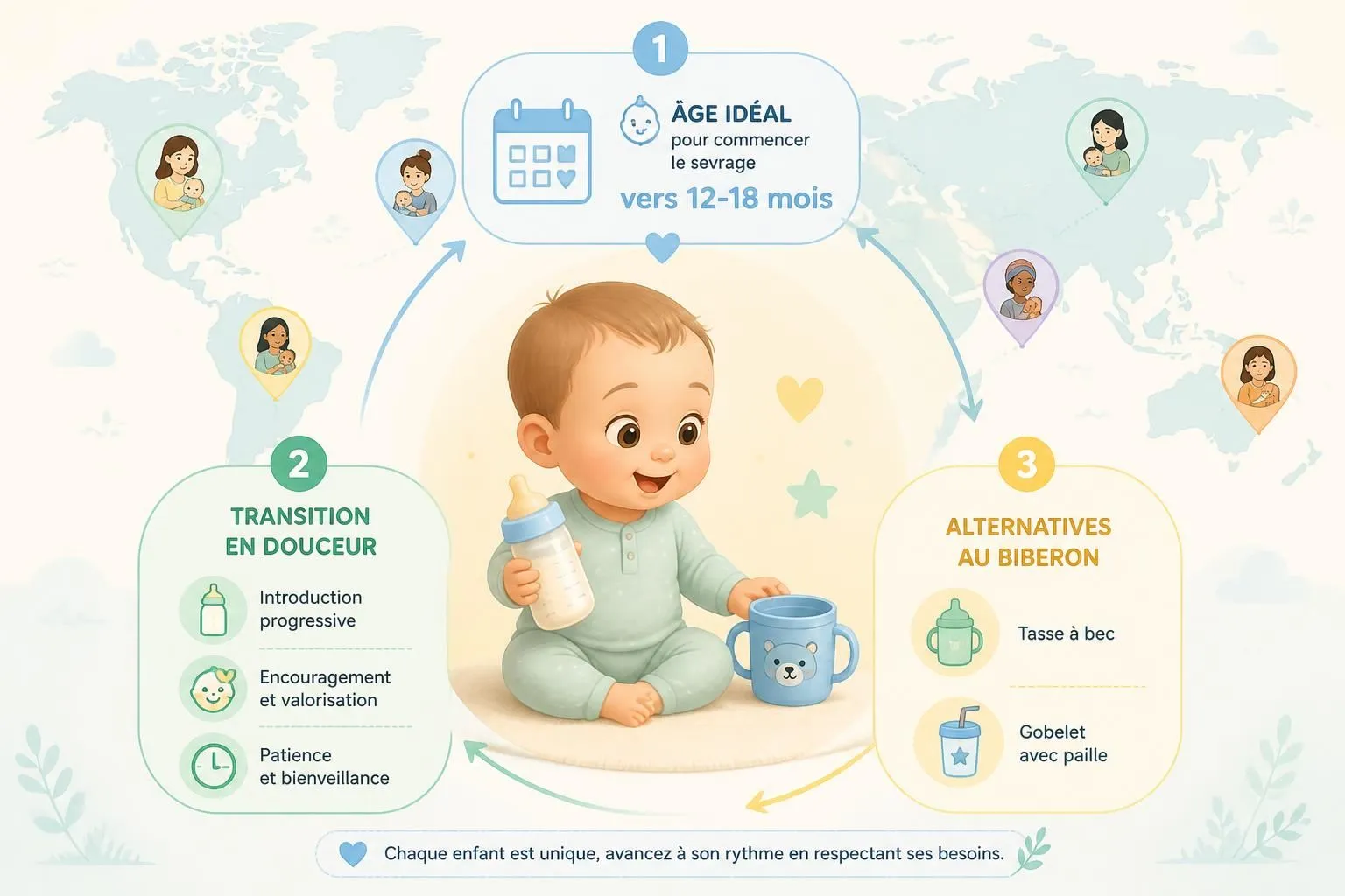 découvrez à quel âge commencer le sevrage du biberon et adoptez des méthodes douces pour accompagner votre enfant dans cette transition essentielle.
