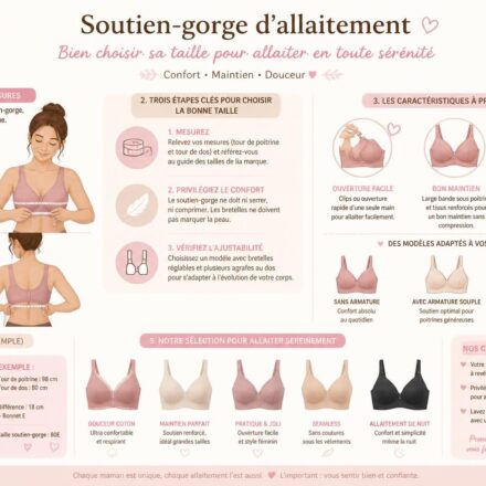 découvrez comment choisir la bonne taille de soutien-gorge d'allaitement pour un confort optimal et explorez notre sélection dédiée pour allaiter sereinement.
