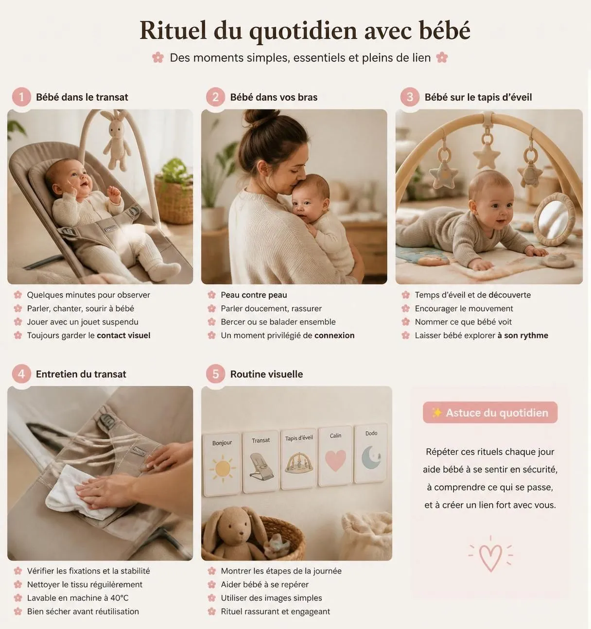 découvrez comment choisir le transat bébé idéal, à quel âge l'utiliser en toute sécurité, et quelles sont les règles essentielles pour protéger votre enfant.