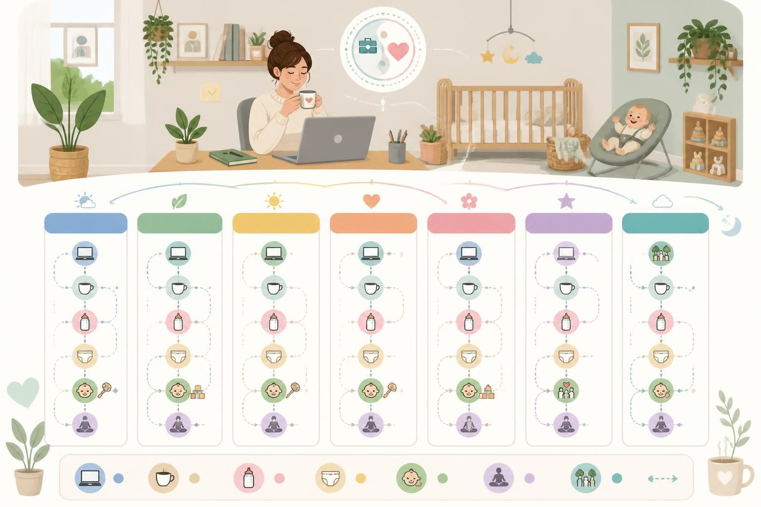 Travailler en freelance depuis chez soi avec un nourrisson : organisation semaine par semaine découvrez comment organiser votre semaine pour travailler efficacement en freelance depuis chez vous tout en prenant soin de votre nourrisson. conseils pratiques et astuces pour concilier vie professionnelle et maternité.