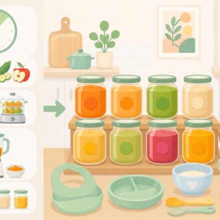 Batch cooking pour bébé : préparer les purées de la semaine en moins d’une heure découvrez comment préparer facilement et rapidement les purées de votre bébé pour toute la semaine en moins d'une heure grâce au batch cooking.