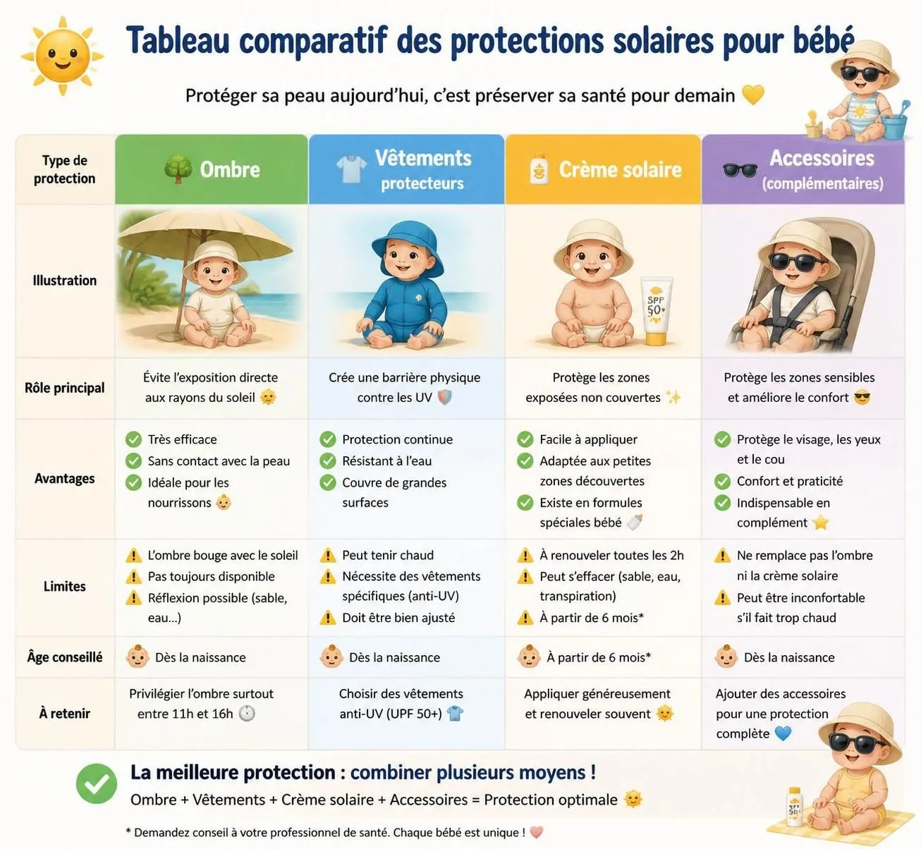 découvrez nos conseils pour habiller bébé en période de chaleur estivale, le protéger efficacement du soleil et prévenir la déshydratation afin d'assurer son confort et sa sécurité.