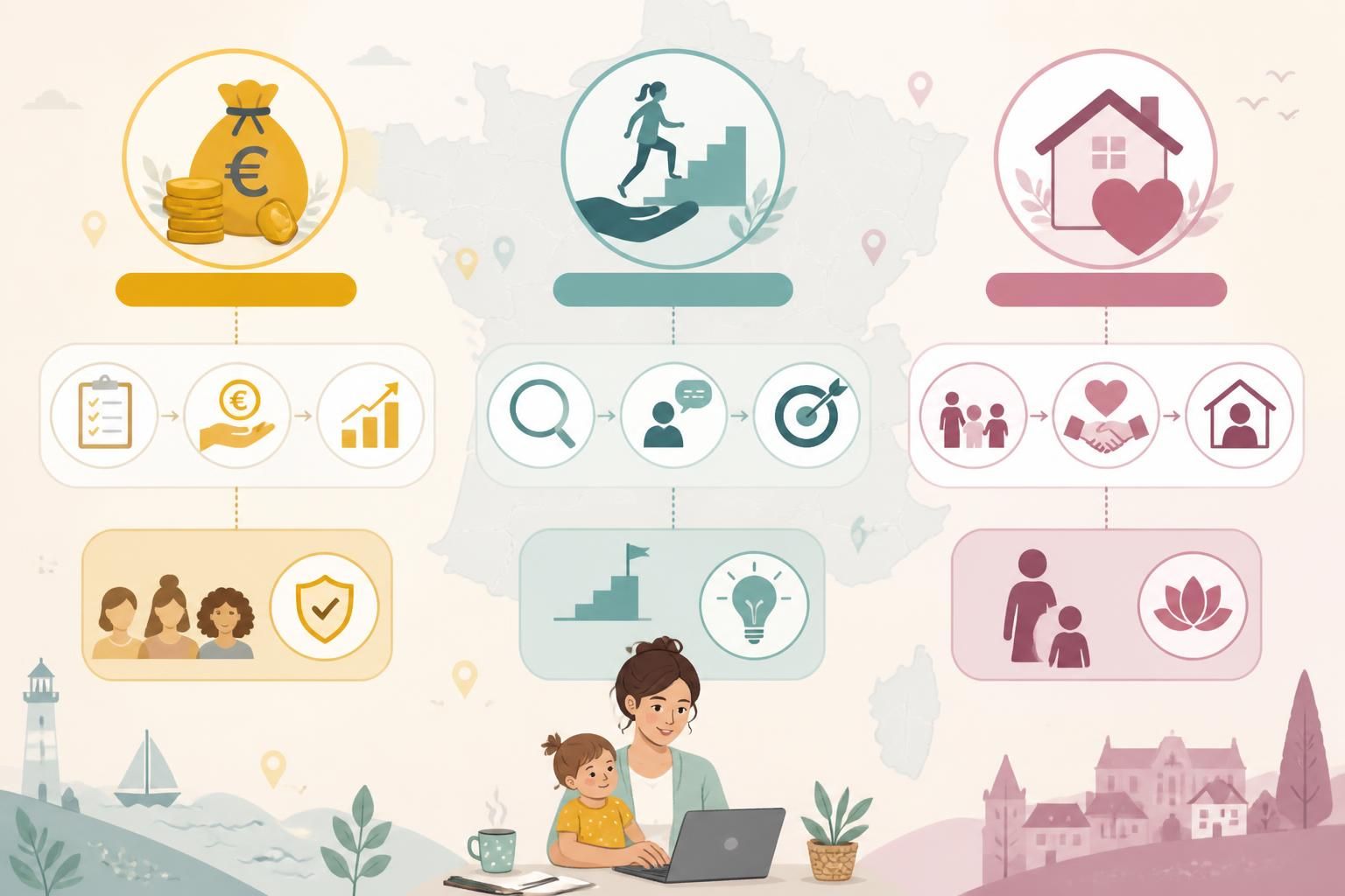 découvrez les aides méconnues pour les mamans indépendantes, incluant adie, nacre et le fonds de cohésion sociale, pour mieux soutenir votre projet professionnel.