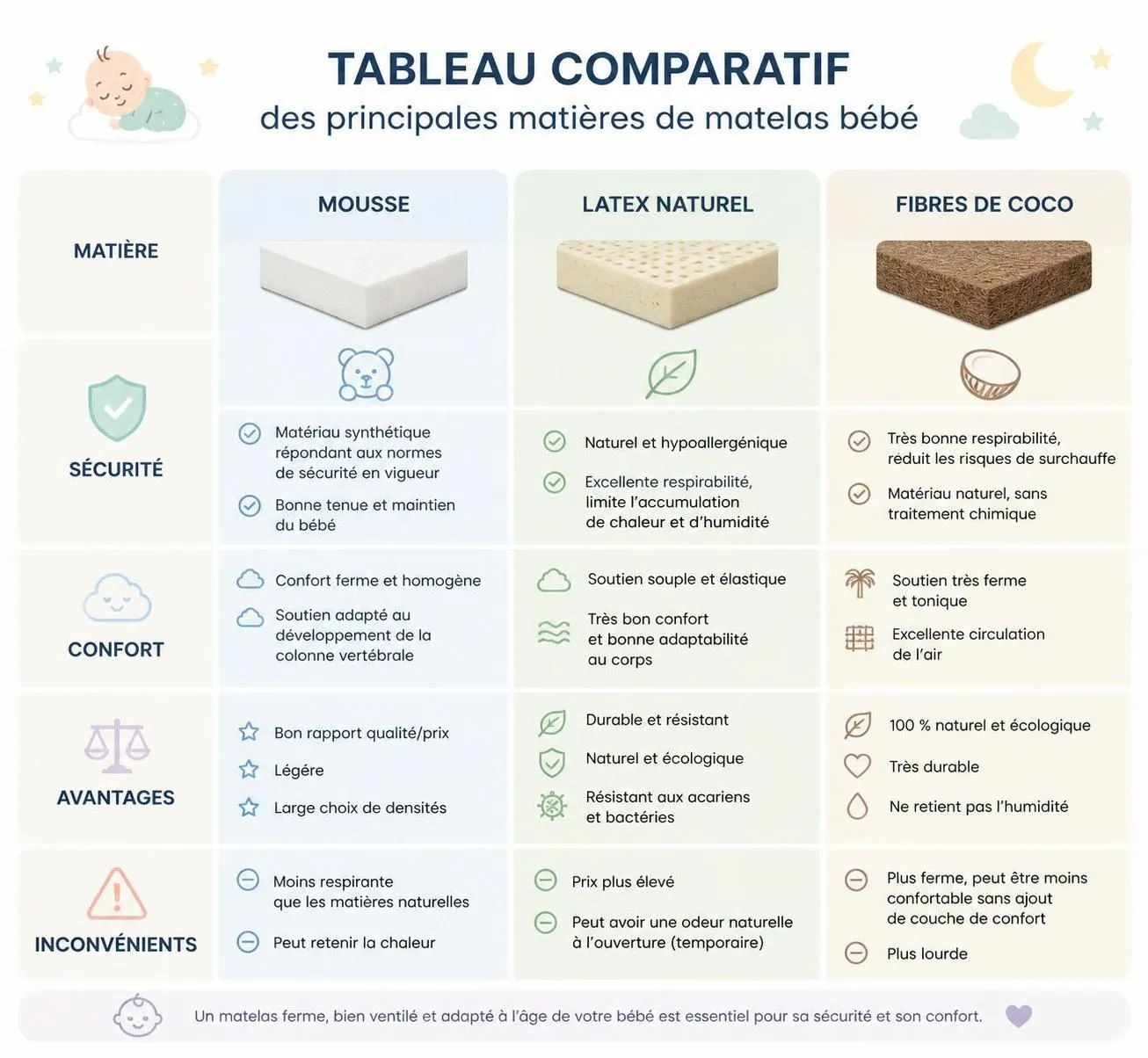 découvrez pourquoi un matelas ferme est essentiel pour la sécurité de votre bébé et comment choisir un modèle sûr et confortable pour assurer son bien-être et son sommeil paisible.