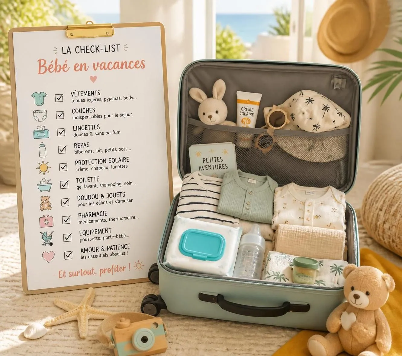 découvrez les 10 règles d'or pour partir en vacances sereinement avec un bébé de moins d'un an et profiter pleinement de vos vacances en toute tranquillité.