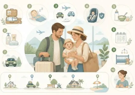 Partir en vacances avec un bébé de moins d’un an : les 10 règles d’or pour des vacances sereines découvrez les 10 règles d'or pour partir en vacances sereinement avec un bébé de moins d'un an et profiter pleinement de votre séjour en toute sécurité.