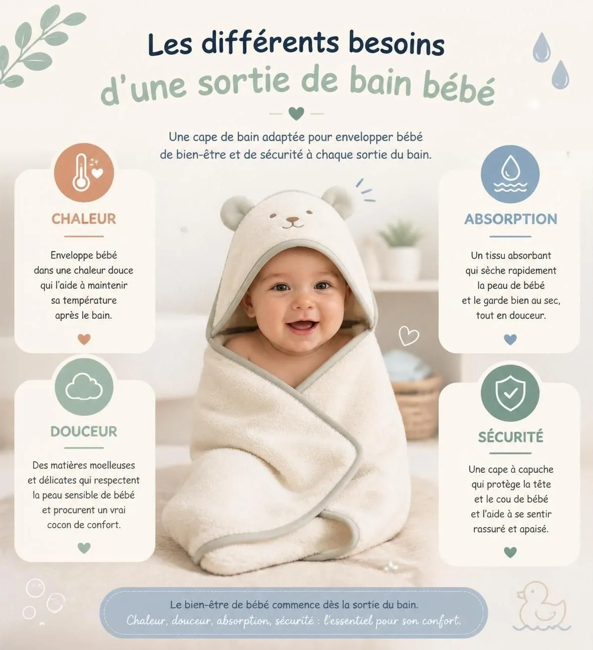 découvrez comment choisir la meilleure matière pour la sortie de bain de votre bébé : cape ou serviette. notre sélection 2026 vous guide pour allier douceur et praticité.