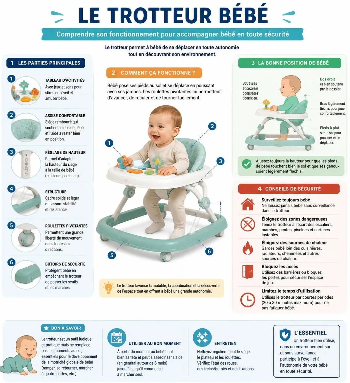 découvrez l'avis des pédiatres sur le trotteur bébé : ses bénéfices, risques et conseils pour un usage sécurisé.